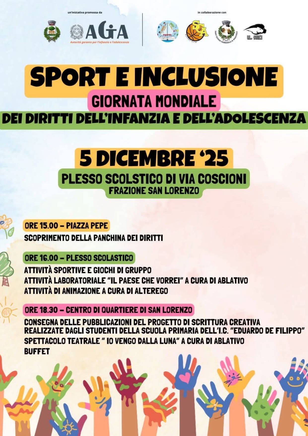 Evento giornata mondiale dell'infanzia e dell'adolescenza